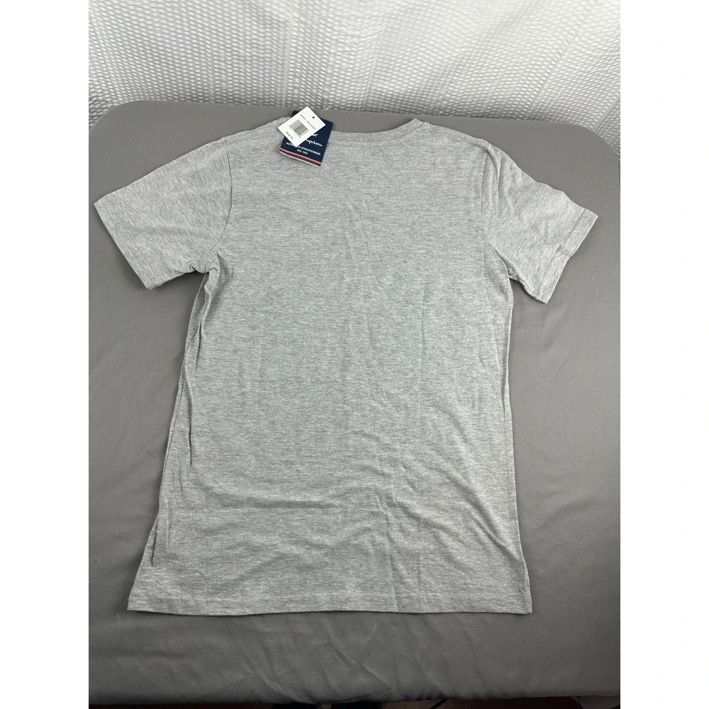 Champion T-Shirt Gray Script Logo/Camo BoysTee Athletic‎ Fit Size:XL NWT